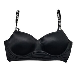 PINK Victorias Secret Black Bralette Bra L Preppy Loungewear Preppy Cozy Comfort